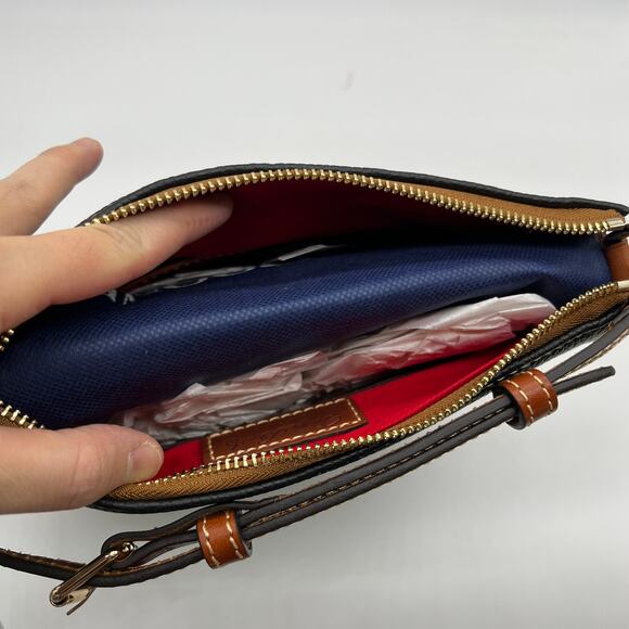 Dooney & Bourke Pebble Leather Crossbody Purse Black - Picture 9 of 13